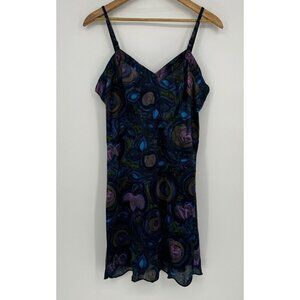 VTG 60s Munsingwear Slip Dress Psychedelic Swirl Print Mod Lingerie Size 38